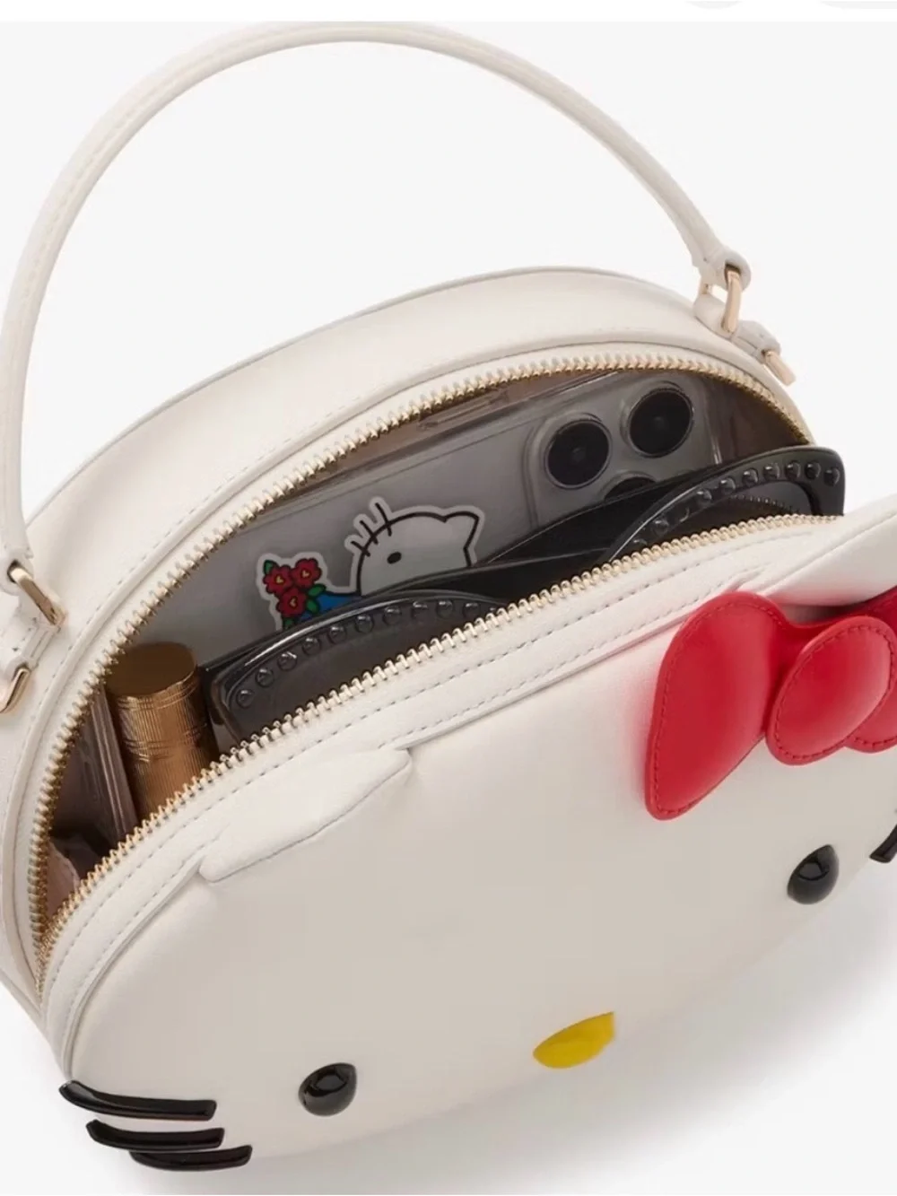 kate spade White Hello Kitty Crossbody with Red Bow